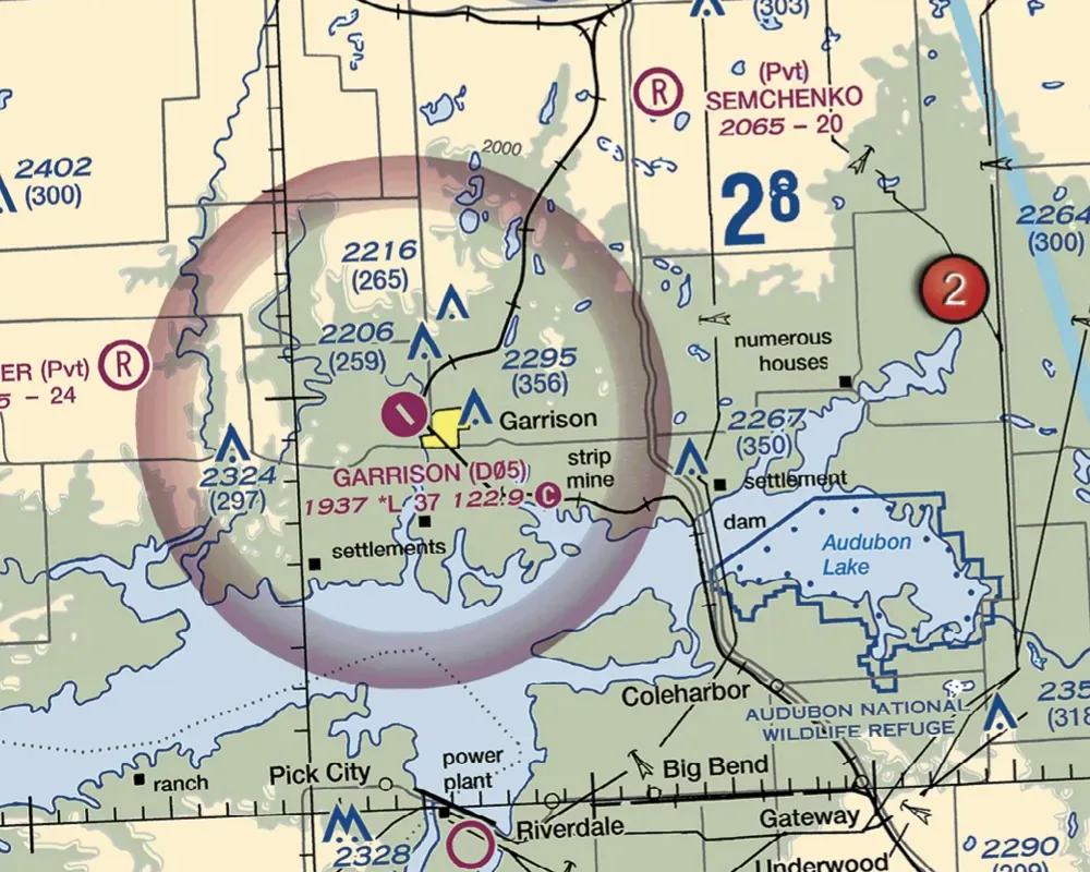 FAA-CT-8080-2H · Figure 21 · page 2-20: Garrison (D05) inside a shaded magenta band